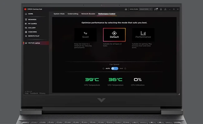 تنظیمات OMEN Gaming Hub