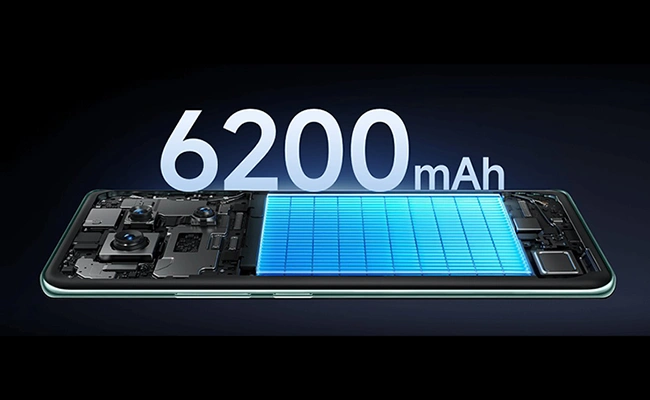 در این عکس تصویری از باتری گوشی موبایل Redmi Note 14 Pro Plus نمایش داده شده است.