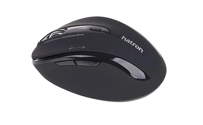 در این عکس یک ماوس بی سیم hatron hkcw140 نمایش داده شده است.