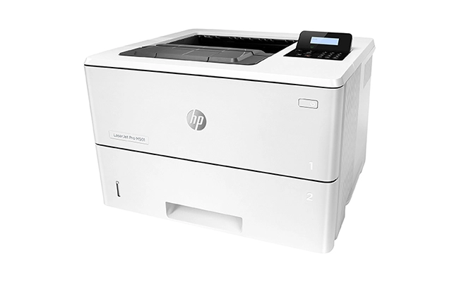 در این عکس یک پرینتر تک کاره لیزری رنگی M452nw اچ پی نمایش داده شده است.