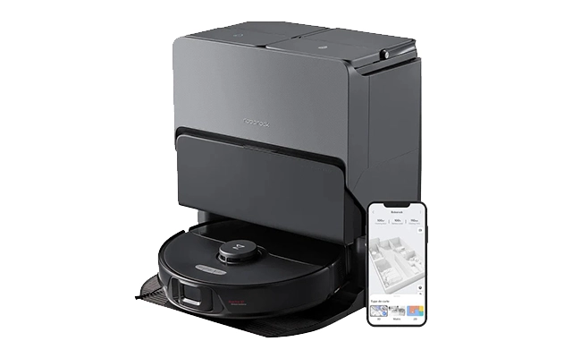 در این عکس یک جارو رباتیک شیائومی Roborock S8 Max Ultra نمایش داده شده است.
