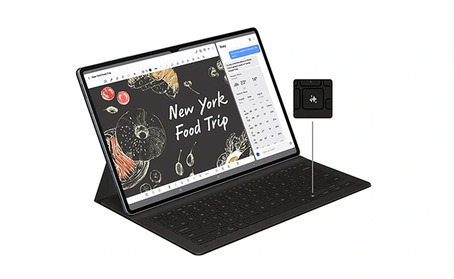 محل دکمه Galaxy AI تبلت گلکسی تب اس 10 پلاس سامسونگ مدل  SM-X820 در این عکس محل دکمه Galaxy AI روی کیبورد تبلت گلکسی تب اس 10 پلاس سامسونگ مدل  SM-X820 نمایش داده شده است.