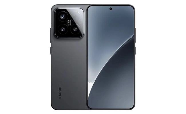 در این عکس یک گوشی موبایل Xiaomi 15 از جلو و پشت نمایش داده شده است.
