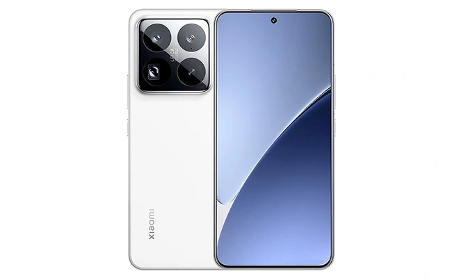 در این عکس پشت و جلوی یک گوشی موبایل Xiaomi 15 pro نمایش داده شده است.