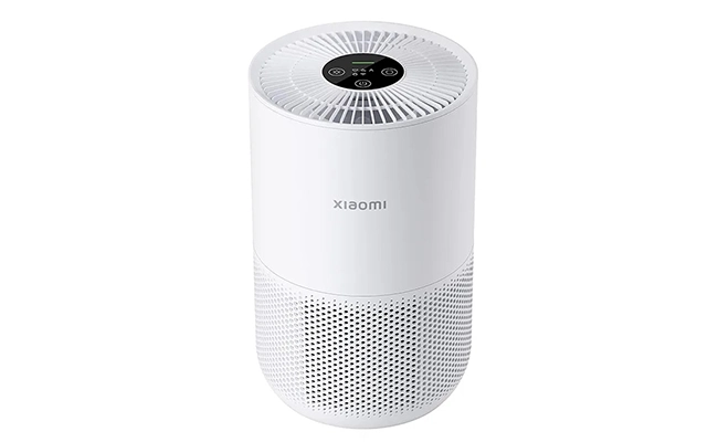 در این عکس یک دستگاه تصفیه هوا Smart Air Purifier 4 Compact شیائومی نمایش داده شده است.