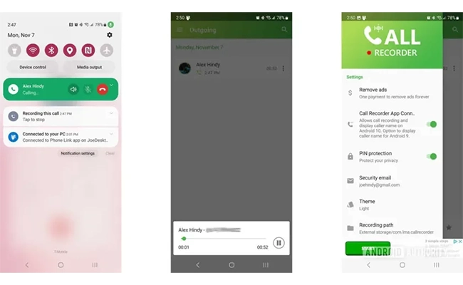 برنامه Call Recorder by Lucky Mobile Apps اسکرین شات برنامه Call Recorder by Lucky Mobile Apps
