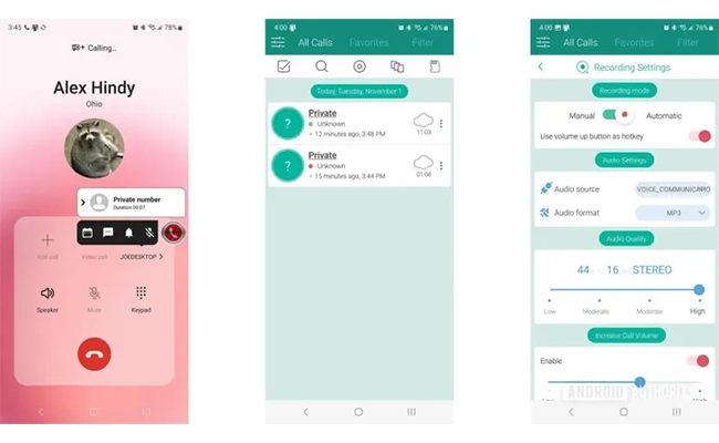 برنامه Automatic Call Recorder Pro اسکرین شات برنامه Automatic Call Recorder Pro