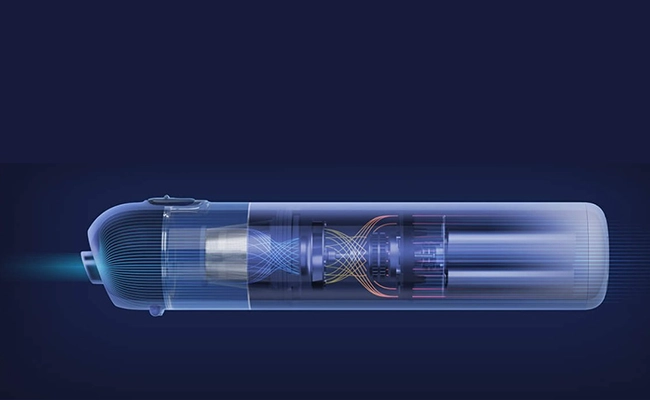 در این عکس قدرت یک جارو شارژی شیائومی ssxcq01xy به صورت شماتیک نمایش داده شده است.