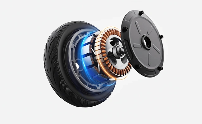 در این عکس موتور اسکوتر برقی تاشو شیائومی Xiaomi Electric Scooter 4 Lite  به صورت شماتیک نمایش داده شده است.