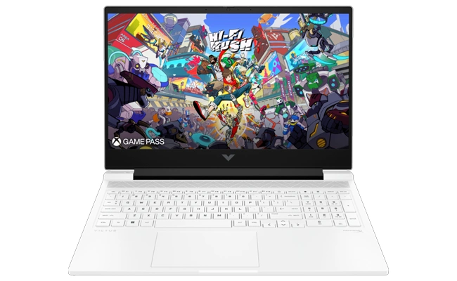تصویر لپ‌تاپ HP Victus R1041NE با صفحه‌نمایش 16.1 اینچی و طراحی طوسی رنگ