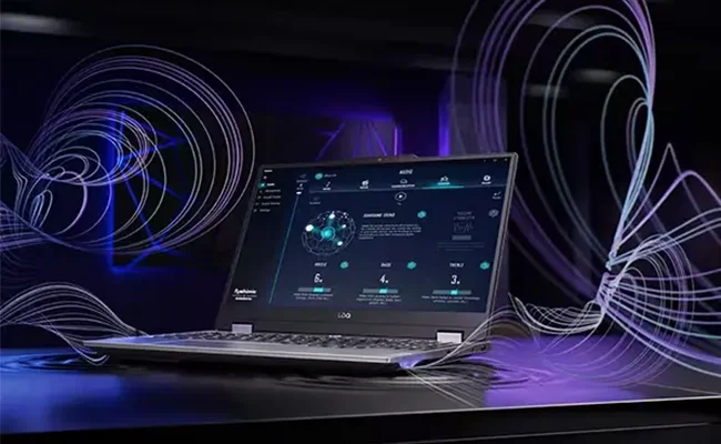 اسپیکر لپ‌تاپ Lenovo LOQ 15IRX9 و تصاویر از امواج صدا در کنارش
