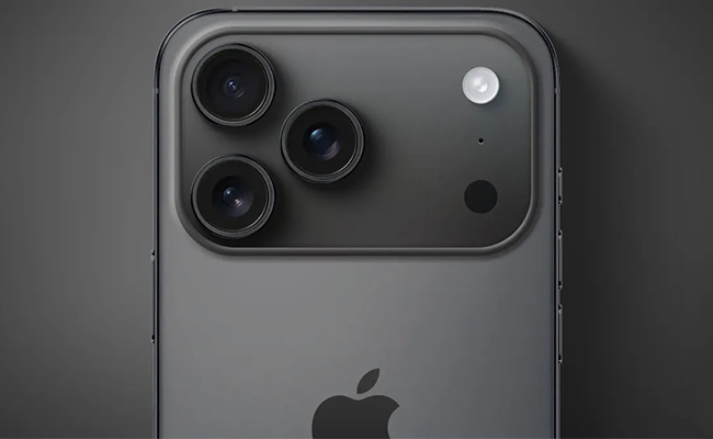 در این عکس قاب محل قرارگیری دوربین گوشی iPhone 17 pro max نمایش داده شده است.
