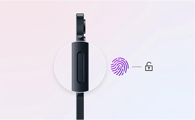 در این عکس محل قرارگیری سنسور اثر انگشت گوشی موبایل سامسونگ مدل Galaxy A06 4g ظرفیت 128 نمایش داده شده است.