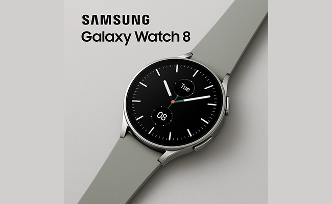 ساعت هوشمند گلکسی واچ ۸ با بند طوسی