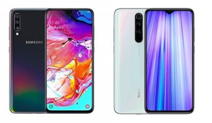 مقایسه گلکسی A70 سامسونگ با Redmi Note 8 Pro شیائومی