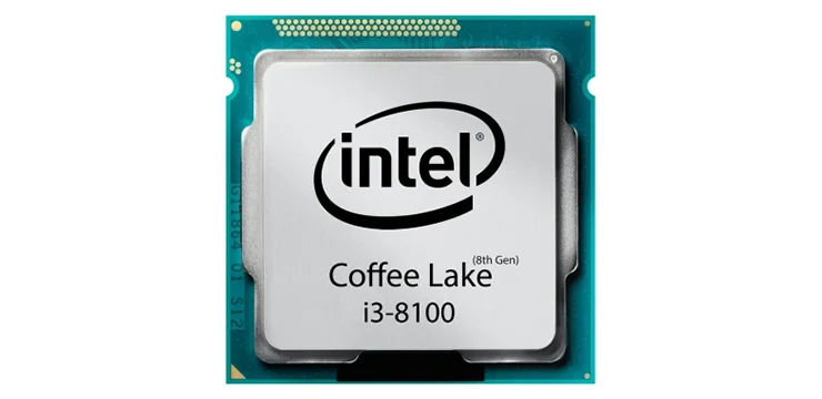 عکس پردازنده اینتل Core i3 مدل ۸۱۰۰ سری Coffee Lake 