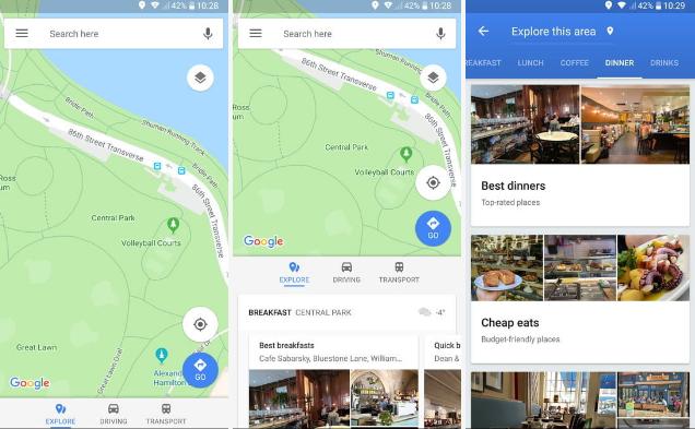 راهنمای جامع استفاده از گوگل مپ:نحوه یافتن رستوران و غذاخوری ها