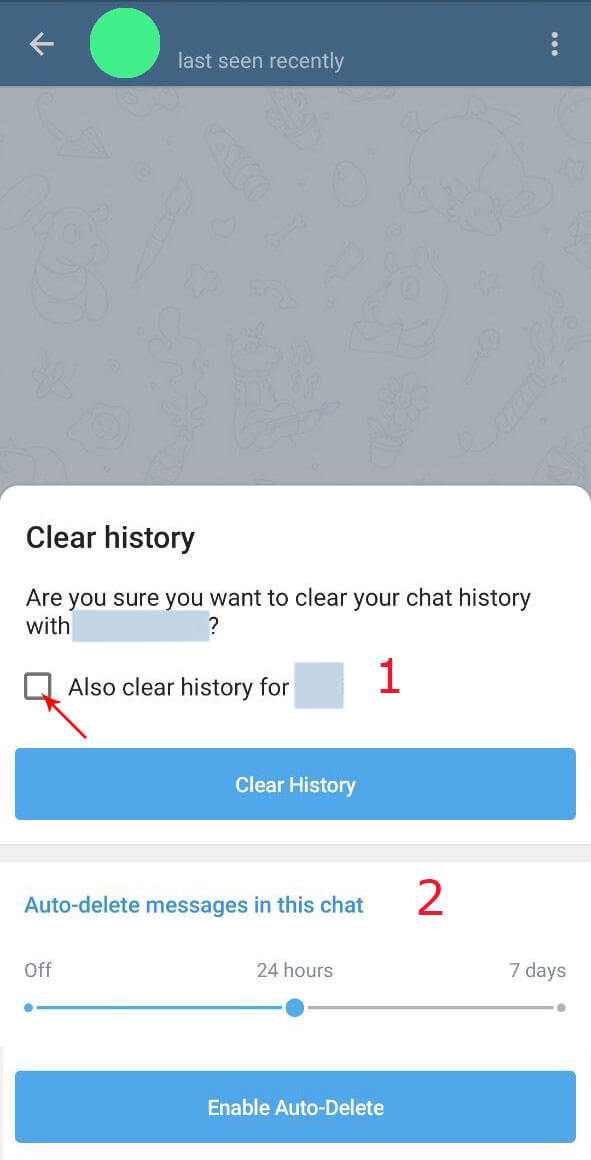 قابلیت حذف خودکار تلگرام