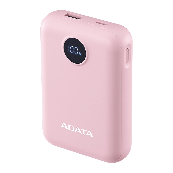 تصویر پاوربانک C100 Digital Display ای دیتا ظرفیت 10000 میلی آمپرساعت Adata C100 Digital Display 10000mAh Power Bank