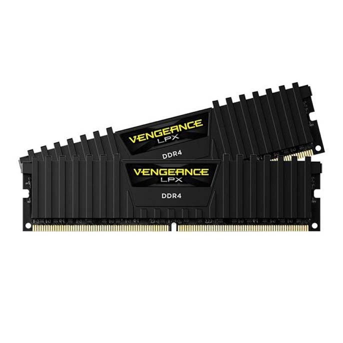 رم کامپیوتر Vengeance LPX کورسیر دو کاناله ظرفیت 32GB فرکانس 3200MHz