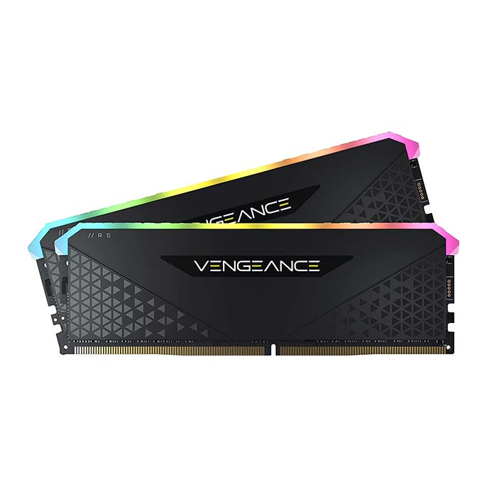 رم کامپیوتر Vengeance RGB RS کورسیر دوکاناله 32GB فرکانس 3200MHz