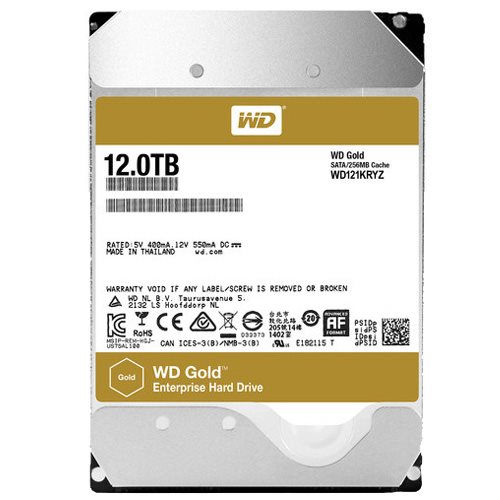 هارد دیسک اینترنال 12 ترابایتی WD121KRYZ وسترن دیجیتال (طلایی)