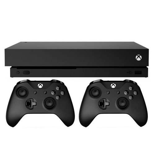 کنسول بازی مایکروسافت مدل Xbox One X ظرفیت 1 ترابایت با دو دسته